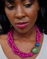 Twisted Acai Necklace - Berries - Pretty Pink Jewellery
