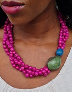 Twisted Acai Necklace - Berries - Pretty Pink Jewellery