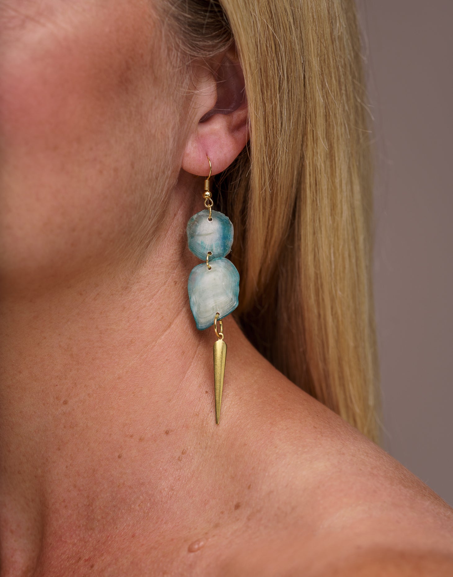 Aqua Scama Earrings - Pretty Pink Jewellery