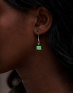 Cubo Tagua Earrings - Pretty Pink Jewellery