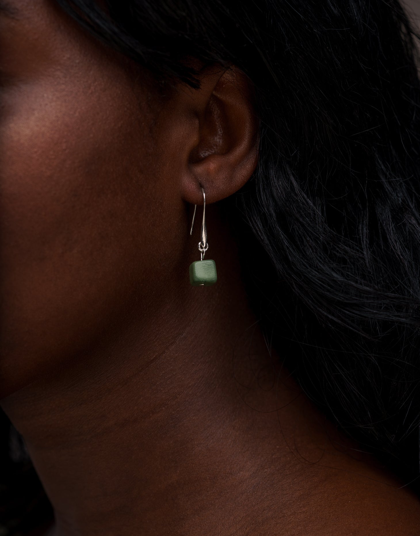 Cubo Tagua Earrings - Pretty Pink Jewellery