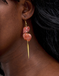 Coral Scama Earrings - Pretty Pink Jewellery