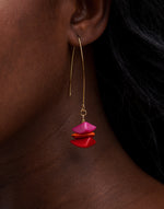 Tapajos Tagua Drop Earrings - Berries - Pretty Pink Jewellery