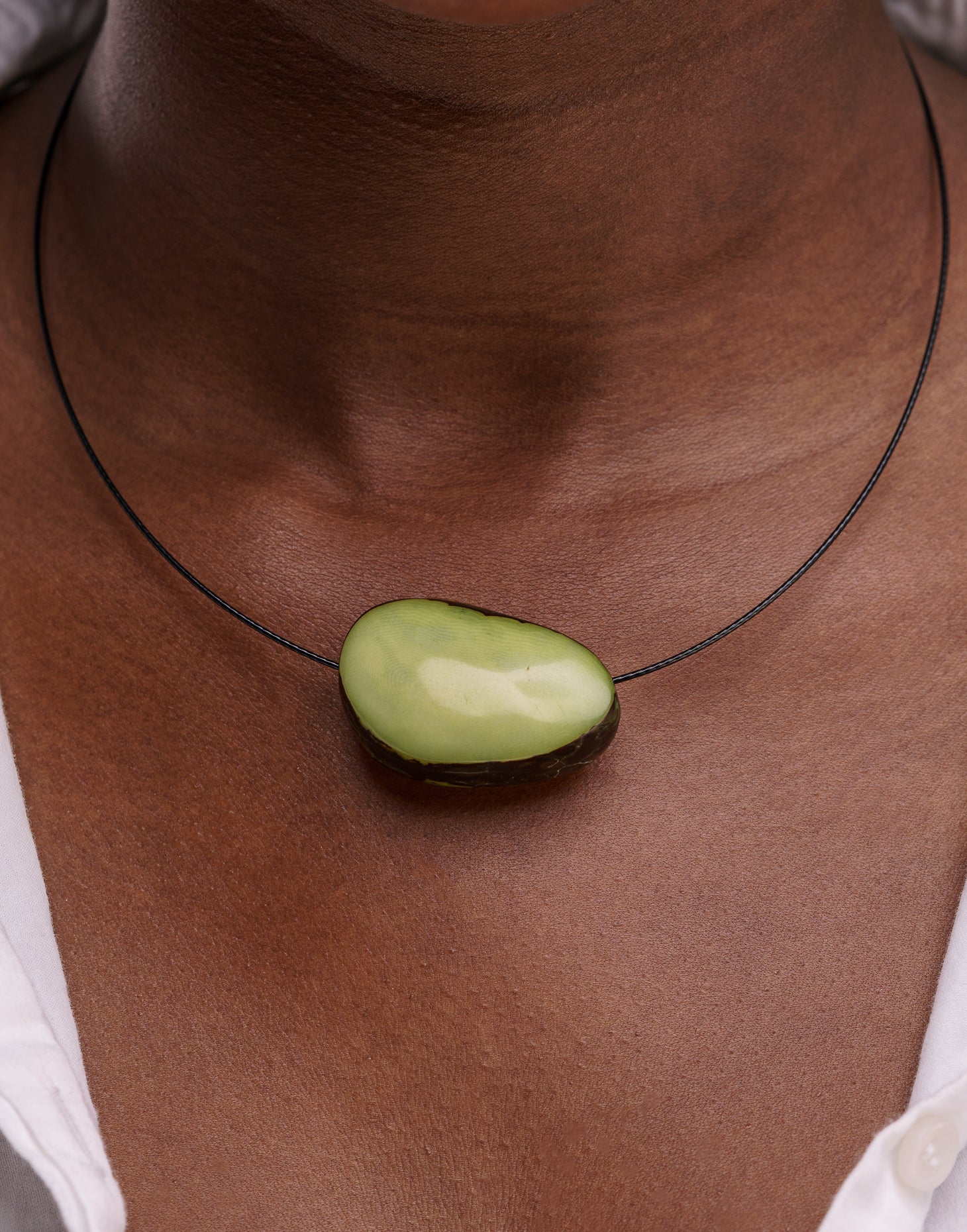 Flattened Seed Wire Necklace - Pretty Pink Jewellery