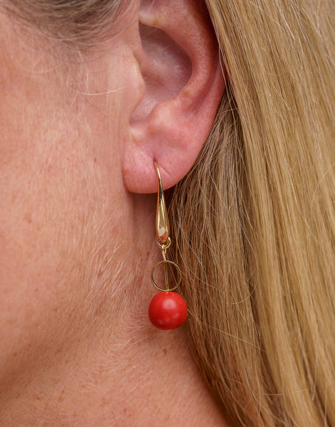 Orange Ana Acai Earrings - Pretty Pink Jewellery