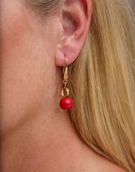 Red Ana Acai Earrings - Pretty Pink Jewellery