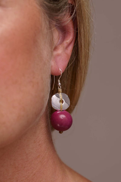 Frosted Berry Baiana Bombona Earrings - Pretty Pink Jewellery