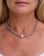 Grey Leticia Mini Tagua Necklace - Pretty Pink Jewellery