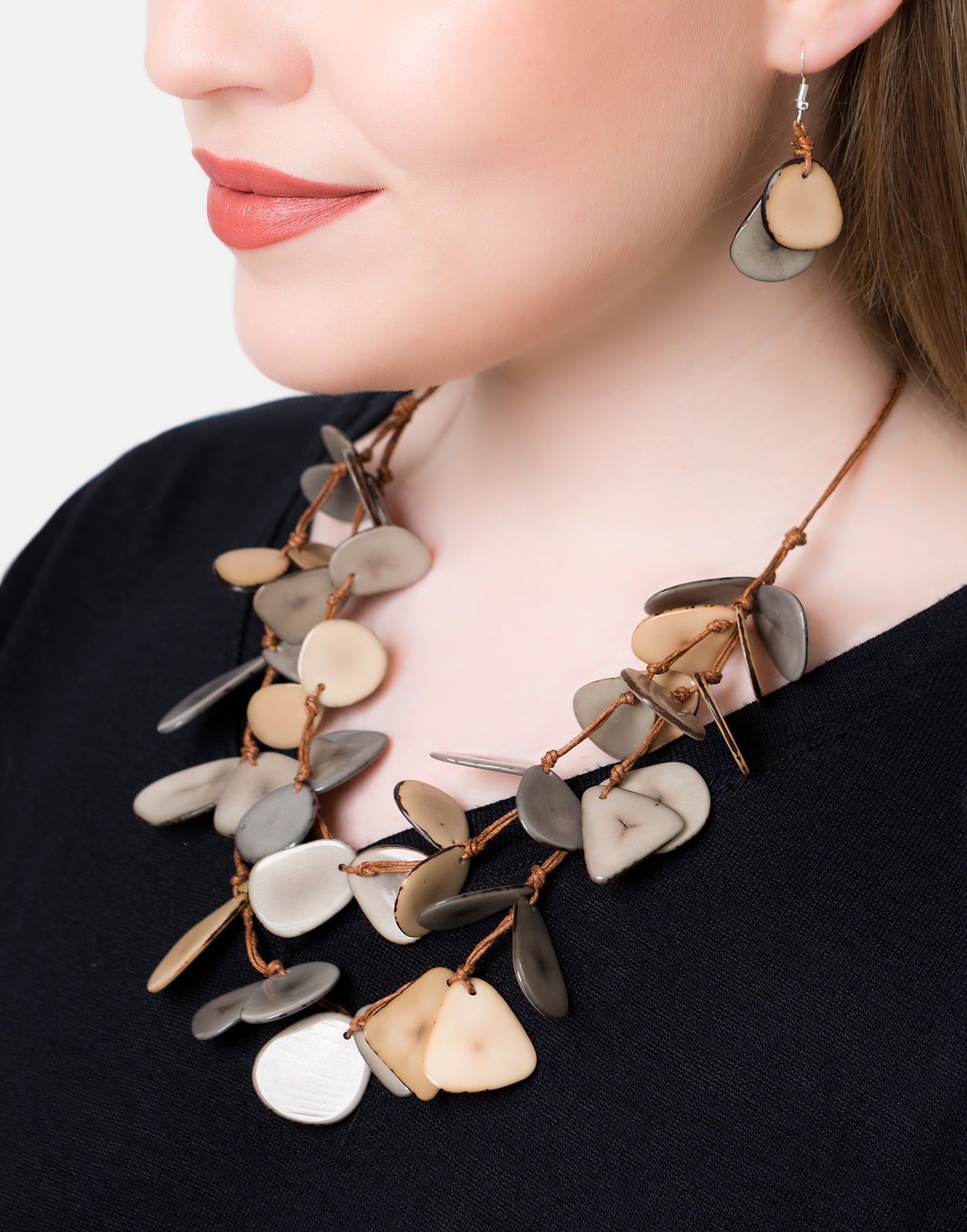 Secca Tagua Neck - Neutral Mix - Pretty Pink Jewellery
