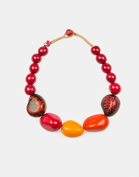 Red Maceio Necklace - Pretty Pink Jewellery