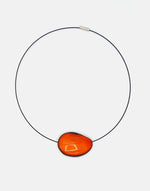 Flattened Seed Wire Necklace - Pretty Pink Jewellery