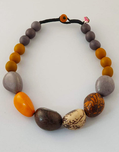 Sofia Chunky Tagua Necklace - Pretty Pink Jewellery