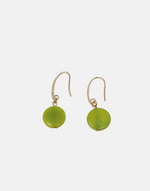 Lime Confetti Drop Earrings - Pretty Pink Jewellery