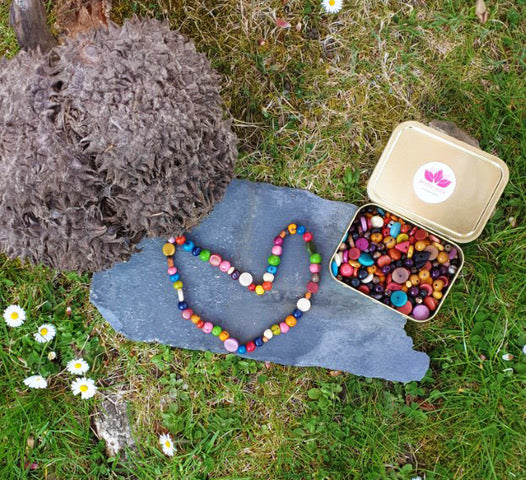 Kids Eco-Necklace Multicoloured Kit - Pretty Pink Jewellery