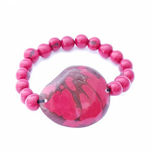 Pink Aline Marble Bracelet - Pretty Pink Jewellery