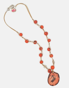 Maria Bonita Necklace - Orange - Pretty Pink Jewellery