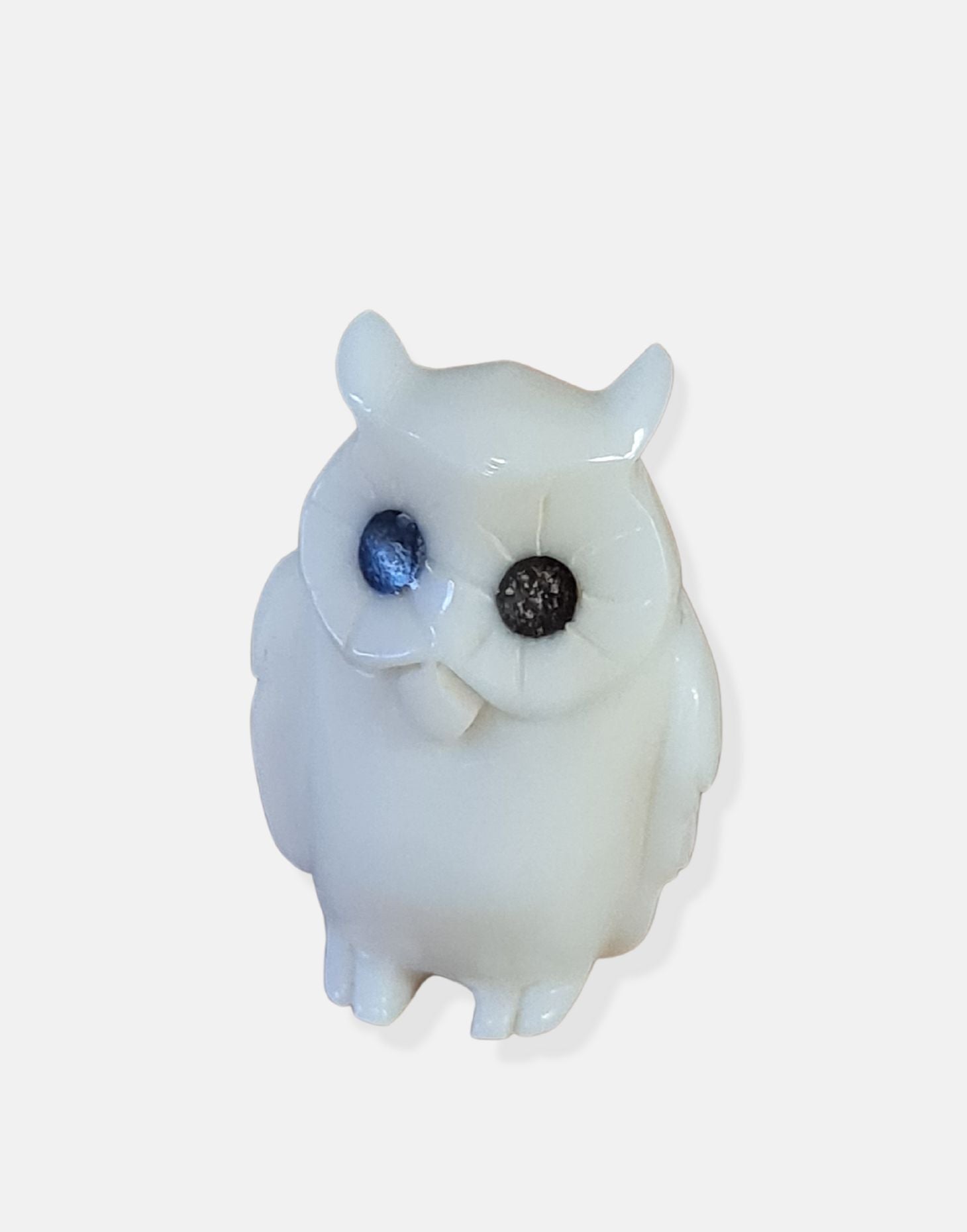 Little Tagua White Owl Figurine - Pretty Pink Jewellery