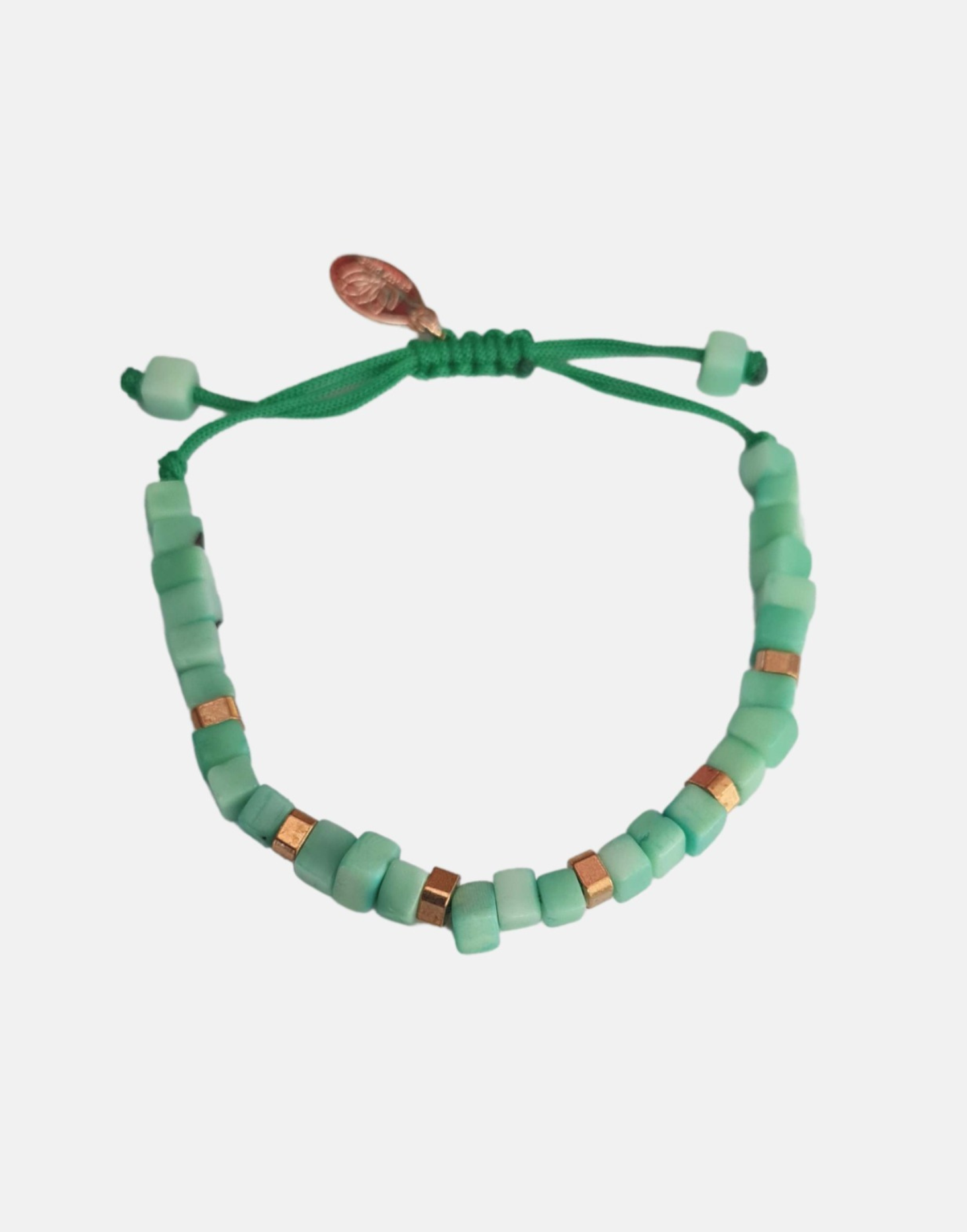 Aqua Friendship Tagua Bracelet - Pretty Pink Jewellery
