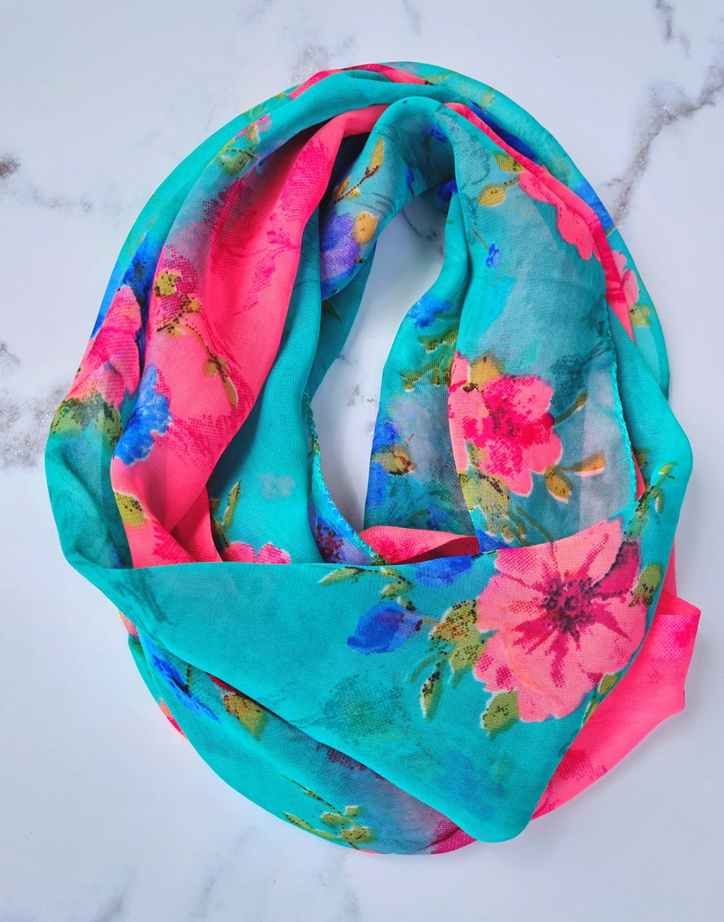Infinity Scarves Turquoise - Pretty Pink Jewellery