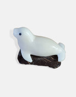 Tagua Seal Figurine - Pretty Pink Jewellery